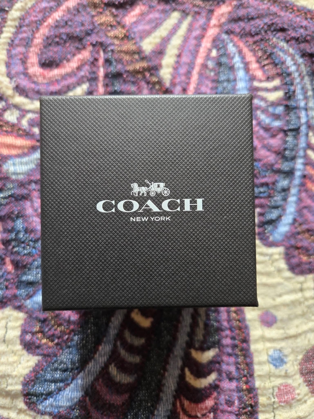 COACH Black Gift Box with White Logo